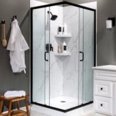 Carrara Marble Shower Wall Kit 36x36x78 | Tiles By Kia