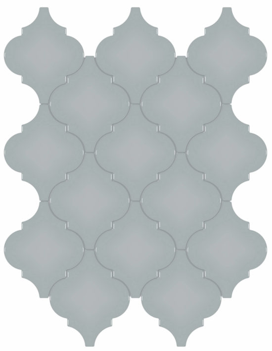 Cloud Blue Glossy Arabesque Mosaic | Tiles By Kia