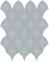 Cloud Blue Glossy Scallop Mosaic | Tiles By Kia