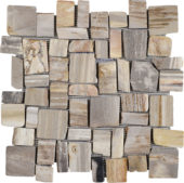 Cubic Fossil Wood Stone Mosaic | Tiles By Kia