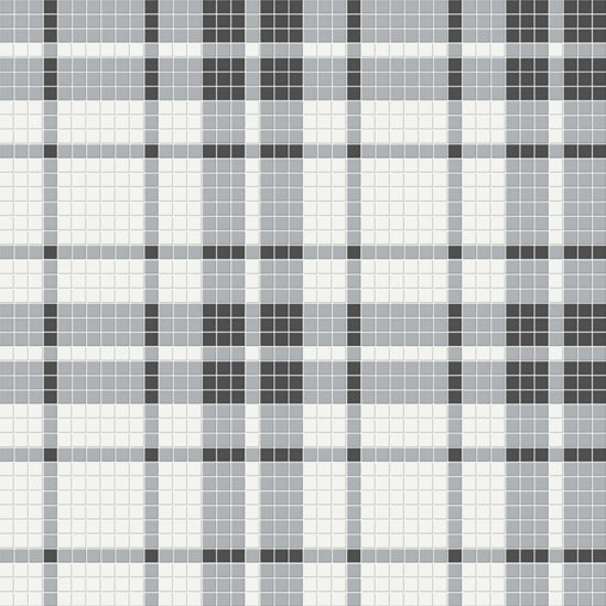 Dawn Blend Matte Plaid Pattern Mosaic | Tiles By Kia