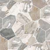 Dynasty Grey Polished/Matte 11X12 Eggs Mosaic | Tiles By Kia