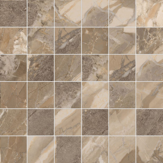 Dynasty Taupe 2X2 Mosaic | Tiles By Kia