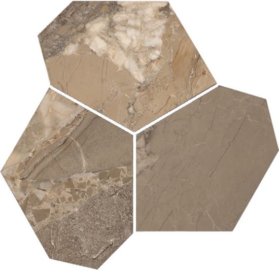 Dynasty Taupe Polished/Matte 11X12 Eggs Mosaic | Tiles By Kia