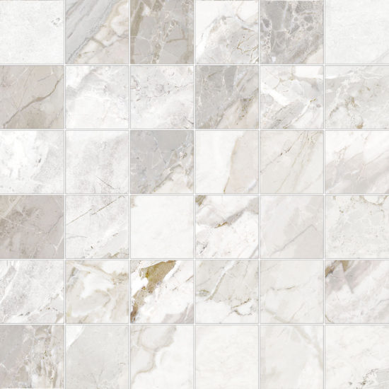 Dynasty White 2X2 Mosaic | Tiles By Kia
