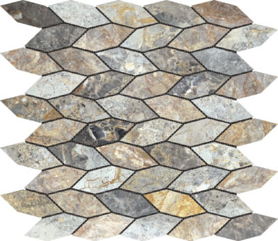 Elongated Hexagon Royal Vein “Leaves” Mosaic