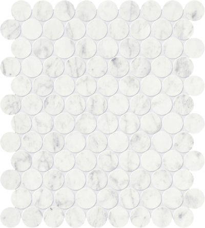 Eterna Bianco 1.25 Polished Penny Round Mosaic