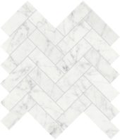 Eterna Bianco 1.25x4 Polished Herringbone Mosaic | Tiles By Kia