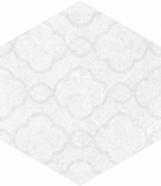 Form 5.5X6.3” White Decor Hexagon | Tiles By Kia