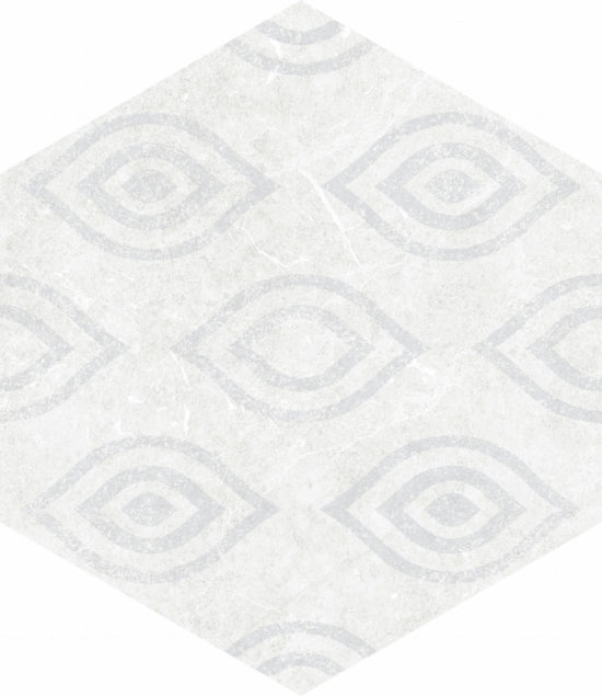 Form 5.5X6.3” White Decor Hexagon | Tiles By Kia