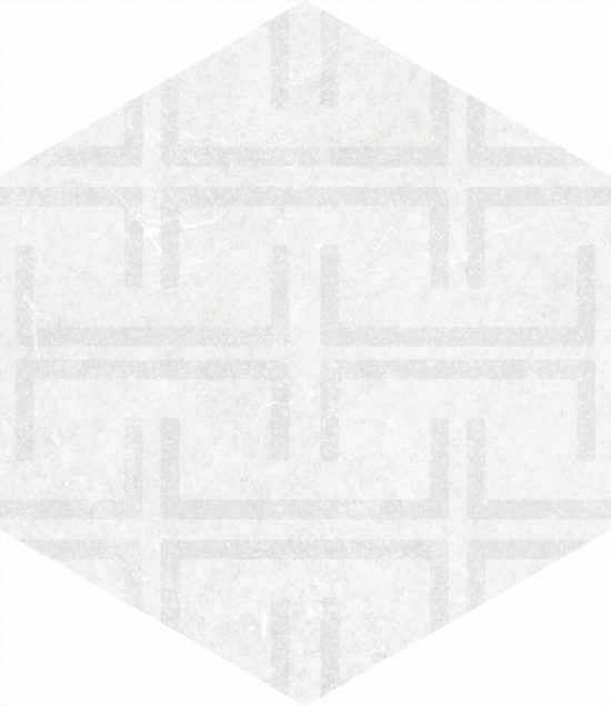 Form 5.5X6.3” White Decor Hexagon | Tiles By Kia