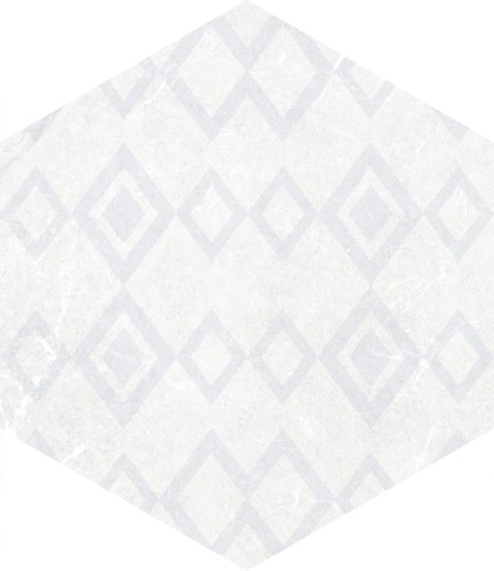 Form 5.5X6.3” White Decor Hexagon | Tiles By Kia