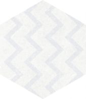 Form 5.5X6.3” White Decor Hexagon | Tiles By Kia