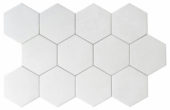 Form 5.5X6.3” White Hexagon | Tiles By Kia