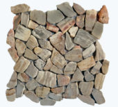 Fossil Wood Mini Opus Mix Beige Interlocking Mosaic | Tiles By Kia