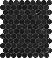Galaxia Nero 1.25 Penny Round Mosaic | Tiles By Kia