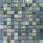Glass Classic Décor Blue Glossy Mosaic | Tiles By Kia
