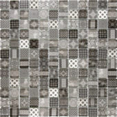 Glass Classic Décor Grey Black Glossy Mosaic | Tiles By Kia