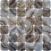 Glass Square Grey Beige Mix Marble Pattern Mix Mosaic | Tiles By Kia