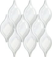 Glass "Tears" White Mosaic | Tiles By Kia