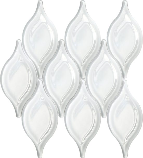 Glass “Tears” White Mosaic