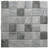Grey Mix Recycled Glass Mix 2X2" Square Mosaic | Tiles By Kia
