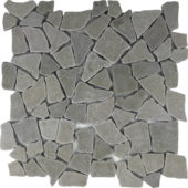 Grey Reconstituted Mini Opus Stone Interlocking Mosaic Sheet | Tiles By Kia