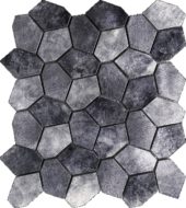 Hexagon Aluminum Mix Grey 11.4"x12.2" | Tiles By Kia