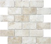 Ivory 2x4 Brick Mosaic | Tiles By Kia