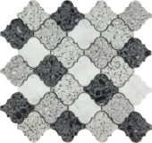 Lantern Terrazzo Marble White Grey Black Mix Mosaic | Tiles By Kia