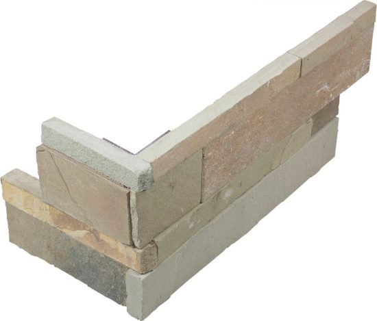 Ledger Stone 6x18 Indian Coast Assembled Corner