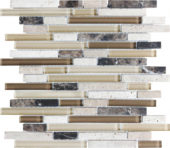 Linear Cappuccino Mosaic | Tiles By Kia