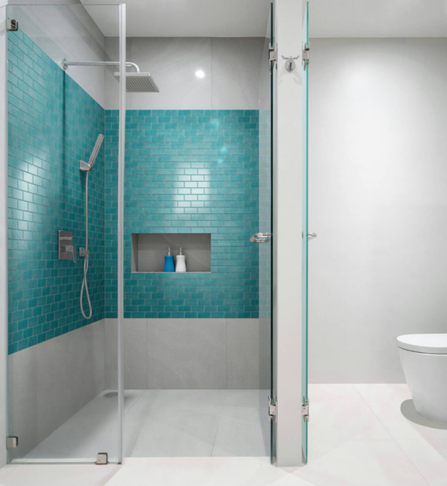 Linear aqua Glass | Tiles By Kia