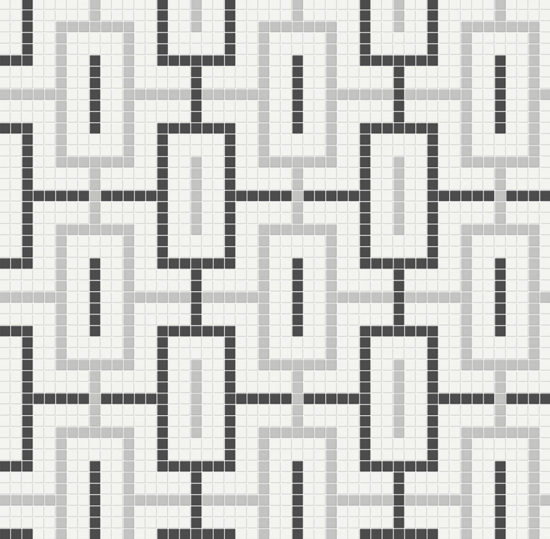 Midnight Blend Matte Chain Pattern Mosaic | Tiles By Kia