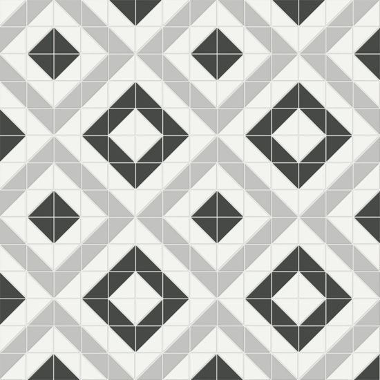 Midnight Blend Matte Cubic Pattern Mosaic | Tiles By Kia