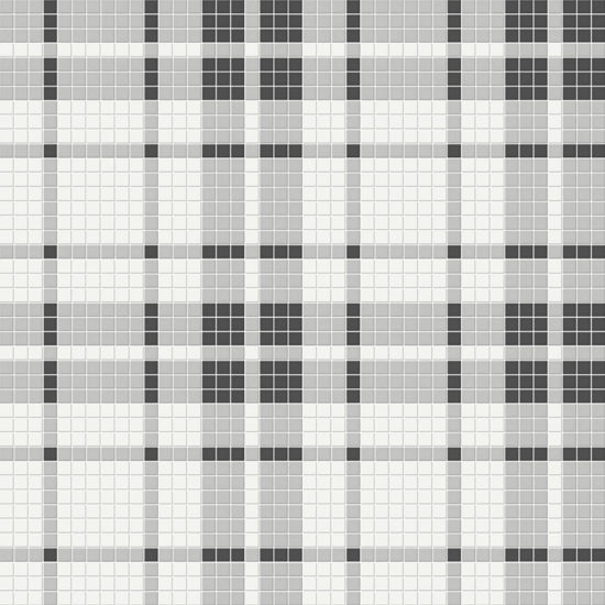 Midnight Blend Matte Plaid Pattern Mosaic | Tiles By Kia