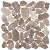 Mini Opus Matte Beige Brown Marble Stone Interlocking | Tiles By Kia