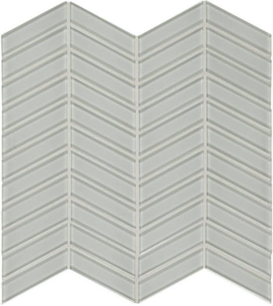 Mist Chevron Mosaic | Tiles By Kia