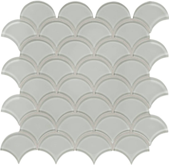 Mist Scallop Mosaic | Tiles By Kia