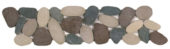 Mix Color Xl Sliced Matte Pebble Interlocking Border | Tiles By Kia