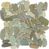 Mix Golden Sliced Matte Pebble Interlocking Mosaic | Tiles By Kia