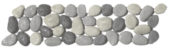 Mix Grey Reconstituted Pebble Interlocking Border | Tiles By Kia