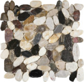 Mix Sliced Polished Pebble Interlocking Mosaic | Tiles By Kia