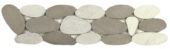 Mix White/Beige Xl Sliced Matte Pebble Interlocking Border | Tiles By Kia