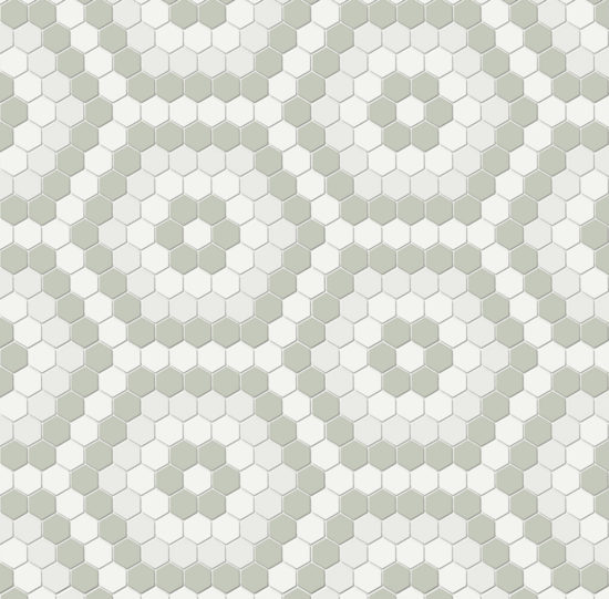 Morning Blend Matte Hexagon Pattern Mosaic