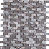 Mother Of Pearl Glass Marble Taupe Grey Mix Brick Mosaic | Tiles By Kia