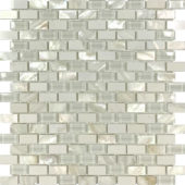 Mother Of Pearl Glass Marble White Mix Brick Mosaic | Tiles By Kia