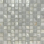 Mother Of Pearl Glass Marble White Mix Mosaic | Tiles By Kia