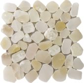 Onyx Light Beige Pebble Mosaic 12"x12" | Tiles By Kia