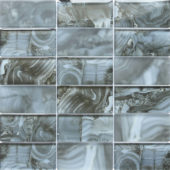 Onyx Pattern Blue Glass Sheet Mosaic | Tiles By Kia